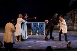 Matthew Webb, Lexie Plath, Analisha Santini, Blake W. Price, and Cody Jolly in Young Frankenstein