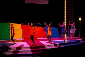 Caroline Murrah, Melissa Weyn, Daryn Harrell, Lexie Plath, and Allison Hunt in Shout! The Mod Musical