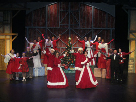 the Irving Berlin's White Christmas ensemble