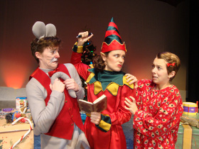 Daniel Rairdin-Hale, Allison Nook, and Emily Baker in 'Twas the Night Before Christmas