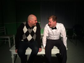 David Turley and Creighton D. Olsen in New Ground Theatre's Next Fall