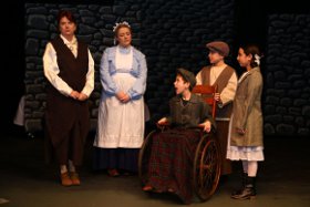 Patti Flaherty, Krissy Wheeler, Jack Sellers, Ben Klocke, and Emma Terronez in the Playcrafters Barn Theatre's The Secret Garden