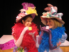 Kaitlyn Casanova and Sara Tubbs in Fancy Nancy: The Musical