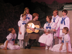 Natalie Anderson, Allison Willie, Autumn Loose, Lauren VanSpeybroeck, Krianna Walljasper, Ben Klocke, Gage McCalester, and Hailie Shemek in The Sound of Music