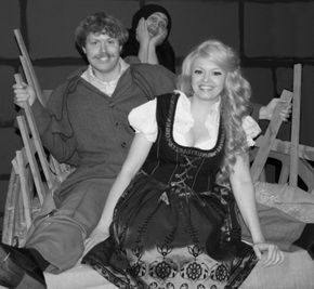 Ian Sodawasser, Nate Karstens, and Abbey Donohoe in Young Frankenstein