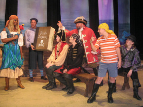 Antoinette Holman, Brad Hauskins, Cody King, Chris Galvan, Janos Horvath, Ben Klocke, and Deanna Collins in How I Became a Pirate