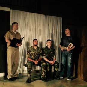 Jacob Kendall, Jordan McGinnis, Anthony Nataretti, and Tristan Tapscott in A Few Good Men