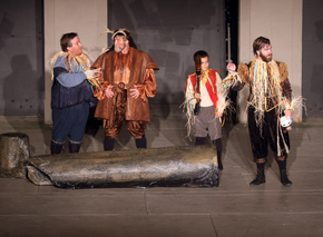 Bryan Woods, Bob Hanske, Michael Hill, and Andy Curtiss in The Merry Wives of Windsor