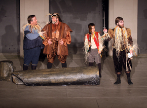 Bryan Woods, Bob Hanske, Michael Hill, and Andy Curtiss in The Merry Wives of Windsor