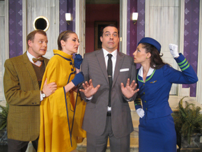 Tristan Tapscott, Theresa McGuirk, Cory Boughton, and Cara Moretto in Boeing-Boeing