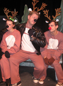 Cydney Roelandt, Sheldon Rogers, and Ben Cramer in The Most Famous Reindeer of All