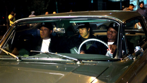 Corey Hawkins, O'Shea Jackson Jr., and Jason Mitchell in Straight Outta Compton