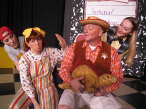 Kirsten Sindelar, Sunshine Ramsey, Janos Horvath, and Brooke Schelly in Junie B. Jones: The Musical