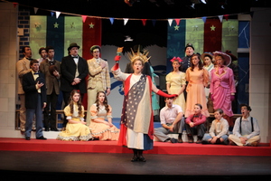 Lara Tenckhoff and ensemble members in The Music Man