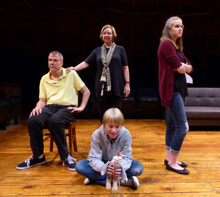 Don Faust, Lona Friedman, Mara Lowe, and Aidan Grafft in Flowers for Algernon