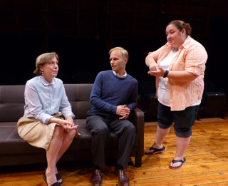 Jackie Patterson, Jonathan Grafft, and Dana Skiles in Flowers for Algernon