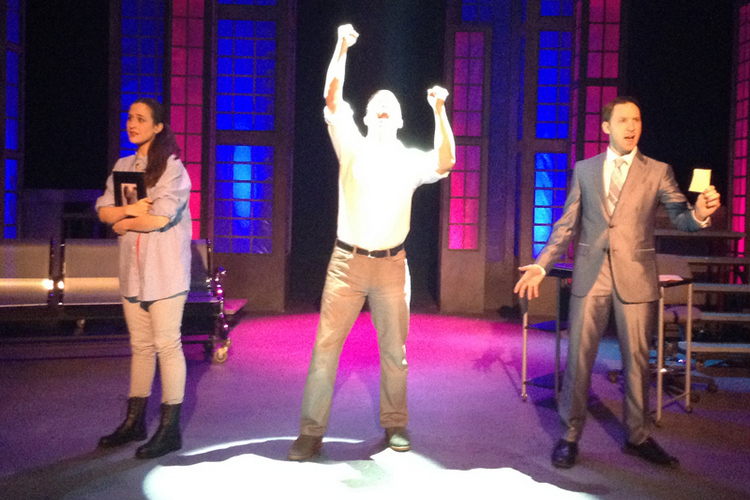Samantha Matthews, Andrew Keeler, and Don Denton in Ghost: The Musical