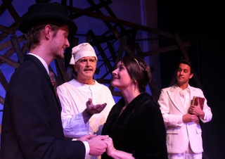 Zack Hendershott, Tom Naab, Sara Tubbs, and Tommy Ratkiewicz-Stierwalt in A Christmas Carol