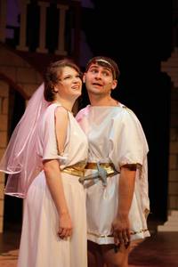 Elya Faye Bottiger and Chandler Smith in A Funny Thing Happened on the Way to the Forum