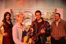 Shana Lavino, Melissa Anderson Clark, Bryan Tank, and J. Adam Lounsberry in All Shook Up