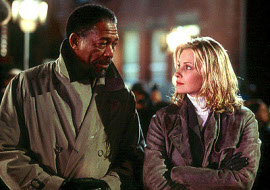 Morgan Freeman and Monica Potter in Along Came a Spider