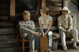 Robert Redford, Jennifer Lopez, and Morgan Freeman in An Unfinished Life