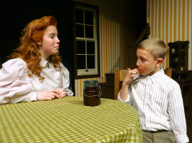 Sydney Crumbleholme and Ben Klocke in the Playcrafters Barn Theatre's Anne of Avonlea