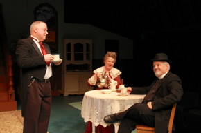 Bill Peiffer, Patti Flaherty, and Bill Bates in Arsenic & Old Lace