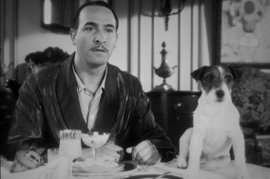 Jean Dujardin and Uggie in The Artist