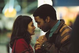 Audrey Tautou and Chiwetel Ejiofor in Dirty Pretty Things