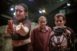 Lilli Pickens, Samantha Kammerman, and Bill Cahill in Bat Boy: The Musical