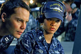 Taylor Kitsch and Rihanna in Batleship