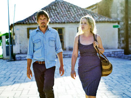 Ethan Hawke and Julie Delpy in Before Midnight