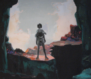 Les Bell, 'Woman at a Cave Entrance.' Click for a larger version.