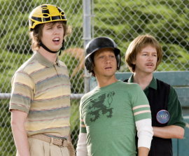 Jon Heder, Rob Schneider, and David Spade in The Benchwarmers