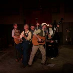 Anthony Natarelli, Mark Ruebling, Chris Tracy, Tom Vaccaro, and Kyle Jecklin in Big Rock Candy Christmas