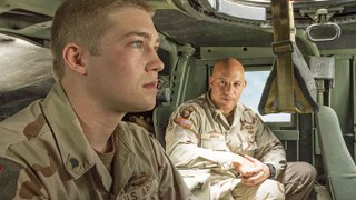 Joe Alwyn and Vin Diesel in Billy Lynn's Long Halftime Walk