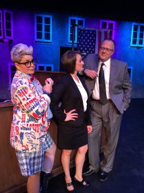 Nancy Teerlinck, Sara Tubbs, and Doug Kutzli in Legally Blonde: The Musical
