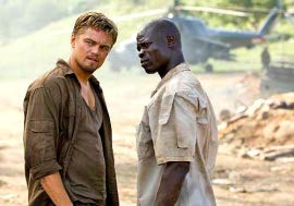 Leonardo DiCaprio and Djimon Hounsou in Blood Diamond