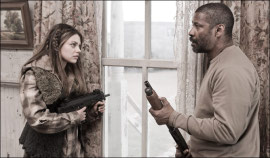 Mila Kunis and Denzel Washington in The Book of Eli