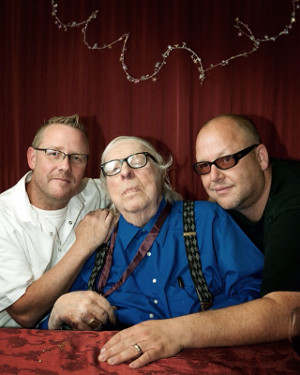 Sam Weller, Ray Bradbury, and Black Francis in June. Photo by Nathan Kirkman.