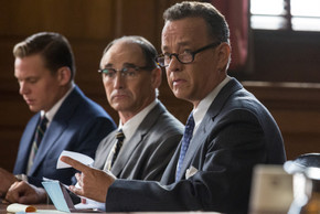 Billy Magnussen, Mark Rylance, and Tom Hanks in Bridge of Spies