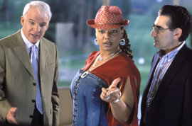 Steve Martin, Queen Latifah, and Eugene Levy in Bringing Down the House