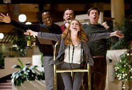 Isiah Whitlock Jr., John C. Reilly, Anne Heche, and Ed Helms in Cedar Rapids