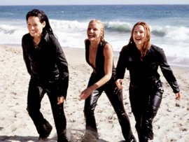 Lucy Liu, Cameron Diaz, and Drew Barrymore in Charlie's Angels