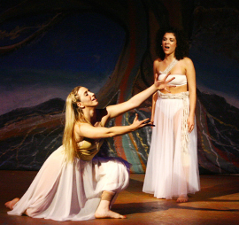 Kelsey Andres and Erica Vlahinos in Children of Eden