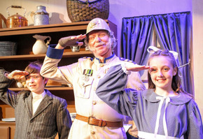 Gage McCalester, Harold Truitt, and Molly Ahern in Chitty Chitty Bang Bang