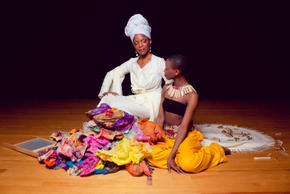Nnenna Freelon and Cloteal L. Horne in The Clothesline Muse