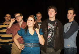 Anthony Stratton, Nick Jensen, Kayla Jackson, Andrew Bradford, Michael Kline, and Keaton Connell in Columbinus