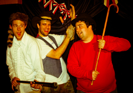 Adam Overberg, Paul Workman, and Joseph Maubach in The Complete History of America (abridged)